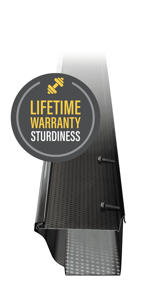 A picture of a T-Rex gutter system from Alu-Rex.