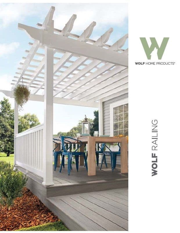 An image of the Wolf Home Products Railings brochure.
