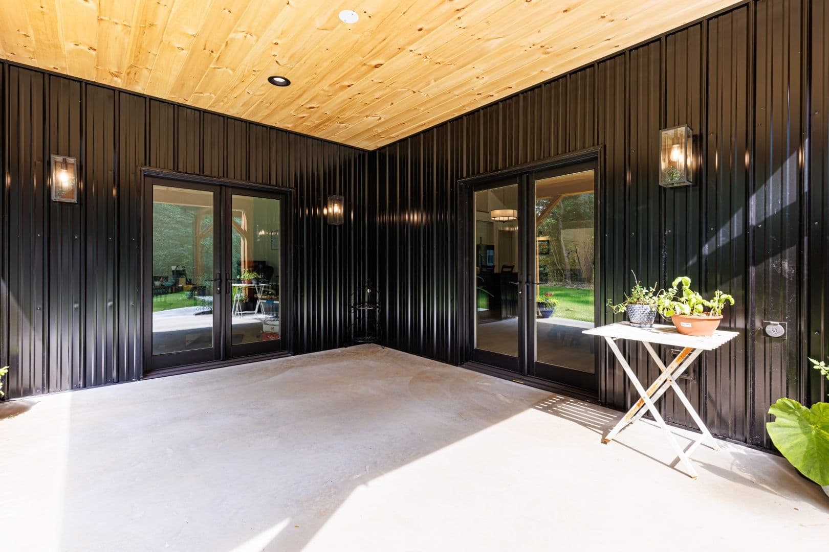 A newly-constructed barndominium.