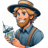 A cartoon image of JJ Builders Estimator/Designer, Marvin Lantz.