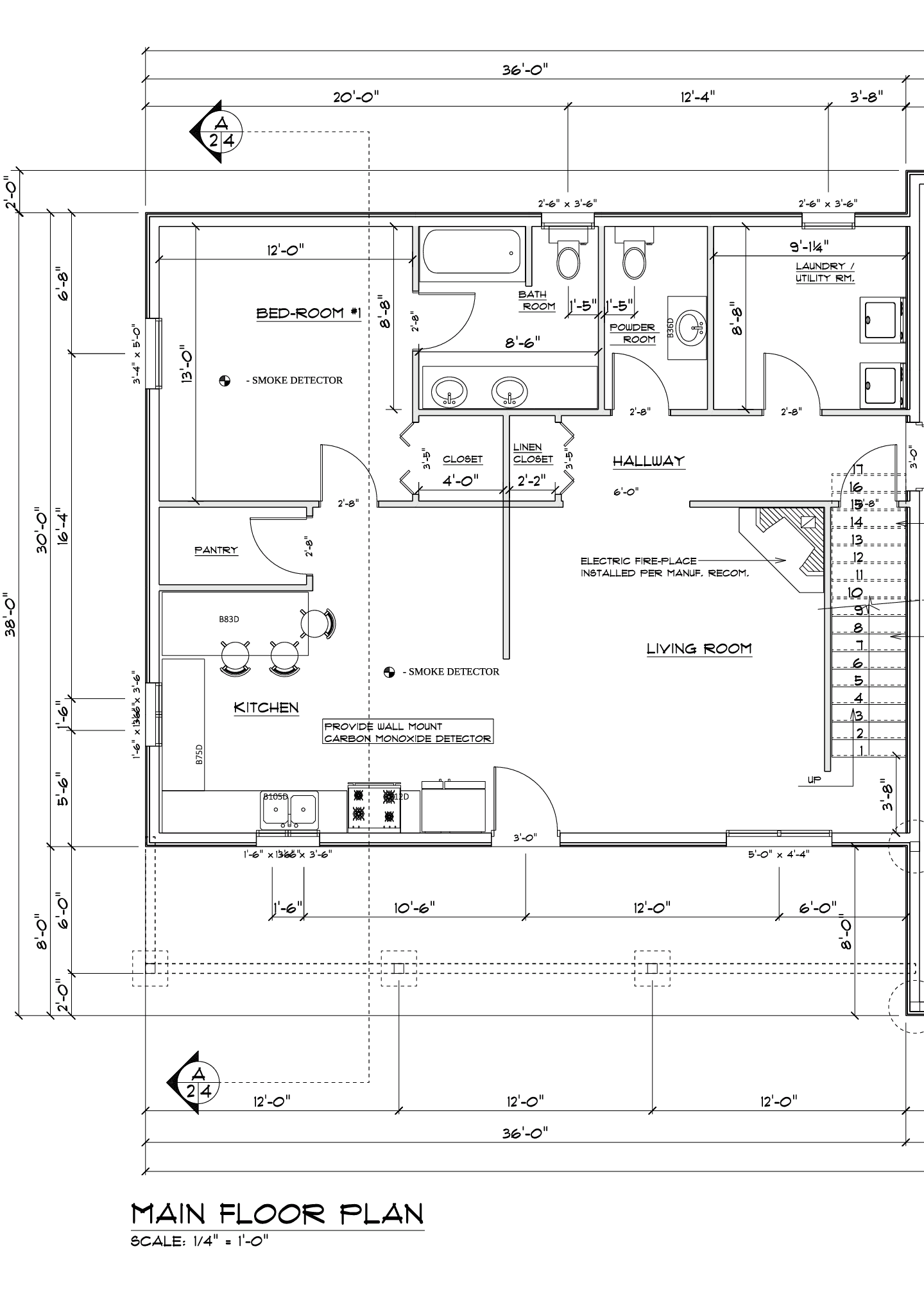 A blueprint floorplan for a Barndominium.
